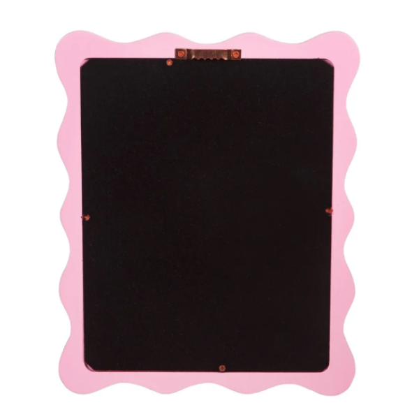Wiggle Border Mirror Pink