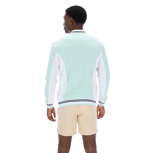 FILA SETTANTA JKT MENS BASEBALL TRACK JACKET SURF SPRAY/WHITE/FILA NAVY