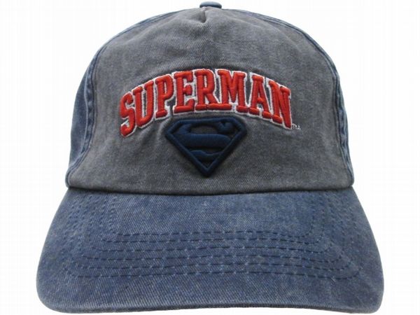 Dc Superman Collegiate Text Baseball Cap